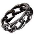SPUNKYsoul Chain Link Buckle With Rhinestones Cuff Bracelet in Gold, Silver Rose Gold and Gun Metal for Women - style: "Athena" Large Link Gun Metal