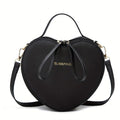 Crossbody Purse for Women Small Crossbody Bags Trendy Vegan Leather with Adjustable Shoulder Straps Gift for Mother Wife Mom - color: Black Heart Shape