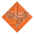 Single Pack Bandanas 60s Premium Cotton Soft Thin Handfeel Large Handkerchief for Men and Women - color: 1 Pack-orange