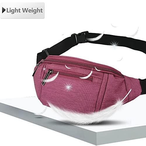 Crossbody Fanny Pack for Women Fashionable,Fashion Waist Bag Purse,Belt Bag for Travel Walking Running Hiking Cycling,Easy Carry Any Phone,Wallet (Purple) - color: Purple