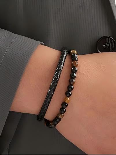 To My Son Bracelet from Mom/Dad Mother Son Bracelet Beads Love You Forever Engraved Bracelets Tiger Eye Protection Bracelets Sobriety Christmas Birthday Jewelry Gifts for Men - color: B:Tiger Eye-Son