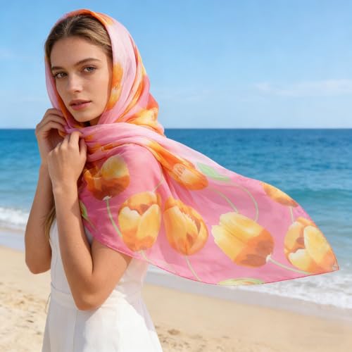 Womens Sexy Bohemian Floral Beach Cover Up Sarong Wrap Swimsuit Beachwear - color: A-pink