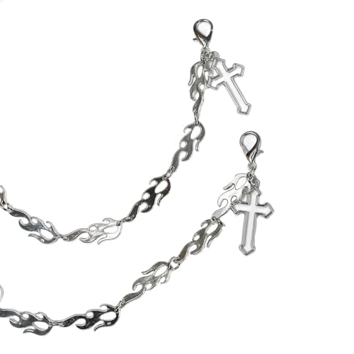 2 PCS Silver Fire Cross Shoe Chain Martin Boots Canvas Shoes Shoes Boot Decoration