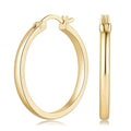 Gold Hoop Earrings 14K Gold Earrings for Women Gold Hoop Earrings for Womens Hoops Pure Minimal Style for Light and Delicate Hoops Earring for Womens 20/25/30/40mm - size: 25mm