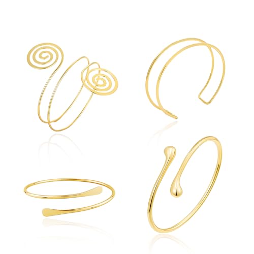 Frodete Arm Cuff Bracelet for Women Gold Upper Arm Jewelry Bangle Cuff Bracelets Starfish Shell Beach Jewelry Trendy Stuff Gifts - color: C1:arm cuff