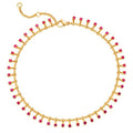 MTMY Gold Anklets for Women 14K Gold Plated Tiny Bead Anklet Colorful Tassel Foot Chain Dainty Adjustable Cute Summer Beach Boho Anklets Jewelry Gift - style: nano-rose