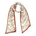 ANDANTINO 100% Silk Scarf for Women 59”*6.3” Long Shawls for Headscarf and Neck- Oblong Hair Wraps with Gift Packed - color: Belts-multicolor
