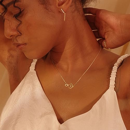 Fettero Animal Necklaces for Women 14K Gold Plated Charm Snake Necklace Elephant Bird Cat Butterfly Pendant Cute Dainty Necklace Jewelry - style: Snake-A