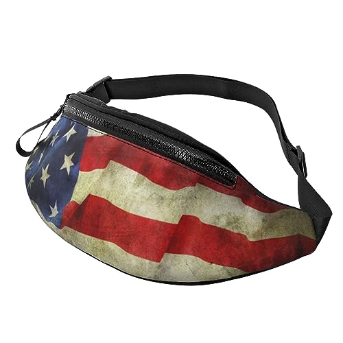 American Flag Patriotic Fashion Casual Fanny Pack Waist Bag Men Women Adjustable Belt Waist Bag For Travel Hiking Cycling Running Festival Carnival - color: Black3