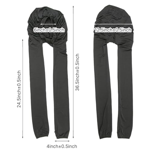 Bonnet for Braids, Braid Bonnets for Sleeping Women, Long Hair for Women, 2 in 1 Hair & Braids Protection - color: New Black