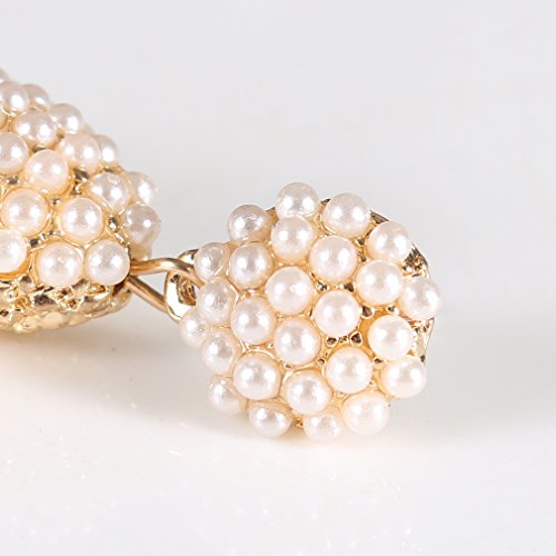 NLCAC Women's Beaded tassel earrings Long Fringe Drop Earrings Dangle 6 Colors - color: pearl