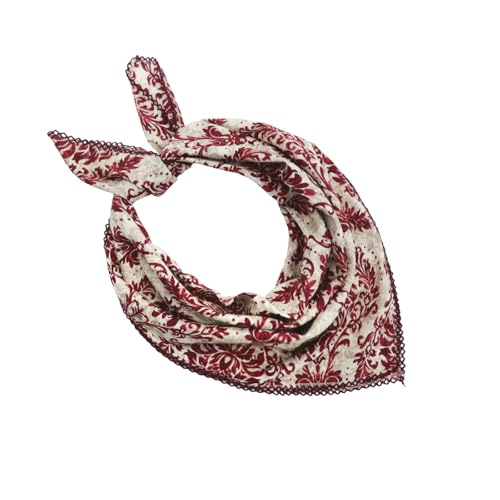 27.16'' Bandanas for Men, Cotton Mens Head Scarf with Flower Pattern Floral Hair Bandana Headband for Daily Casual - color: Red