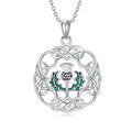 Sterling Silver Scottish Thistle/Cross/Tree of Life/Shamrock/Lotus/Rose Necklace for Women Cross Rose Flower Lotus Flower Pendant Jewelry Gifts for Women Wife Girlfriend Girls Mom Daughter - color: Scottish Thistle