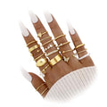 FAXHION 24-60 Pcs Gold Stackable Rings for Women, Knuckle Rings Chunky Gold Ring Set Dainty Stacking Cute Rings, Multiple Sizes Cute Jewelry Set Gift - style: Gold-21 Pcs