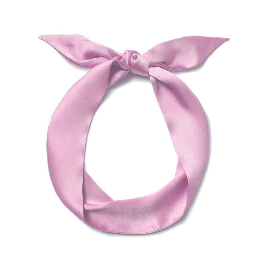 10 Pcs Long Thin Small Skinny Scarf Satin Neck Tie Ribbon Choker for Women Girls - color: Pink