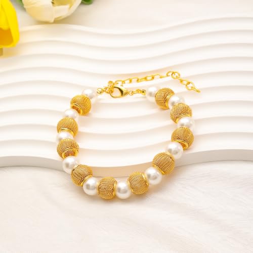 Gold Necklaces for Women Chunky Gold Silver Choker Necklace Statement Egyptian Jewelry for Women Men Gold Costume Jewelry Sets Accessories Gift - color: Chunky pearl choker 1