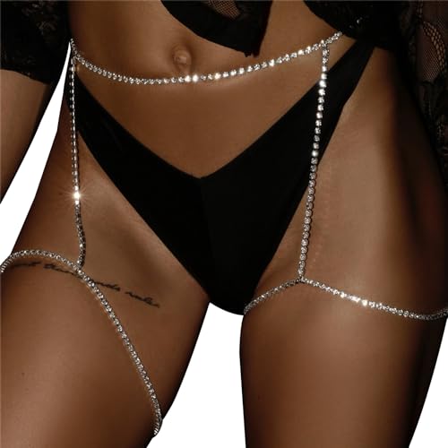 Sexy Beach Multi-layere Leg Chain Crystal Thigh Chain Jewelry Summer Thigh Leg Chain Bikini Body Thigh Chain Jewelry for Women