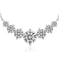 Moissanite Necklace for Women, 1.7-7.6 Carat Heart Necklace Engraved 'I LOVE YOU' Gift for Wife, Wedding Anniversary Birthday Gifts for Women, Jewelry Gifts for Her Wife Mom Girlfriend Lady - style: Round Moissanite-7.6 Carats
