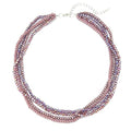 Noessla Beaded Statement Necklaces for Women Layered Chunky Bead Necklace Fashion Costume Jewelry Gifts for Mom - color: 029-Purple