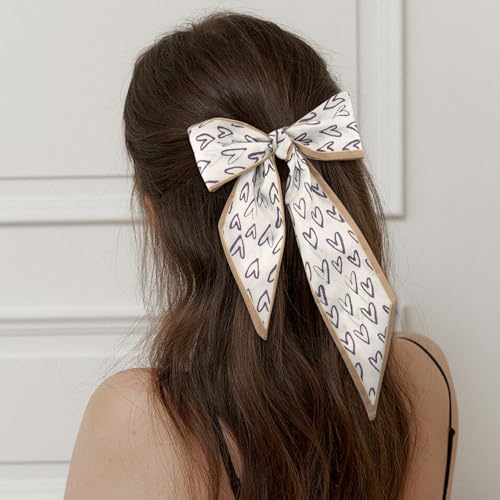 QIUTIMIY 4 Pack Purse Scarf Handbags Skinny Twill Hair Scarves Narrow Neck Scarf Band Women Fashion Accessories Bag Charms - color: Style 2