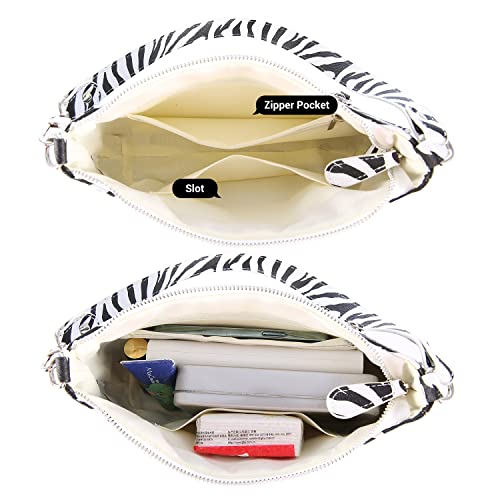 Loiral Small Purse for Women, Retro Classic Tote HandBag Shoulder Bags Clutch Purse - color: Zebra
