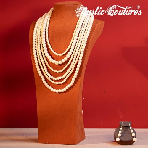 Montana West Rustic Couture's Western Jewelry Set for Women Cowgirl Vintage Western Necklace Earring - color: J-White