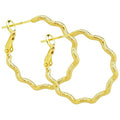 ToHeart Gold Hoop Earrings for Women Twist Hoop Earrings Gold Plated - style: Hoop Earrings O