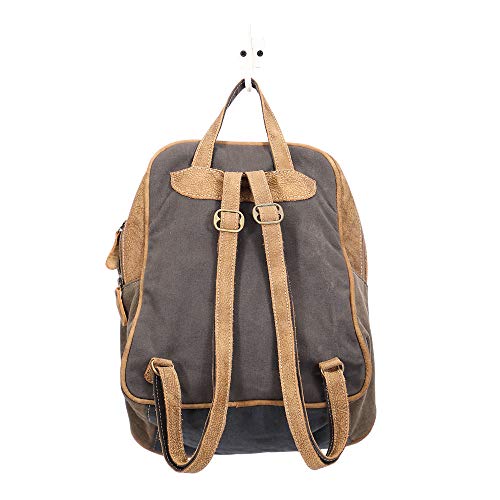 Myra Bag Floral Purses for Women - Genuine Leather and Canvas Floral Purse with Flower Print, Flower Handbags for Women - style: Clique Backpack Bag