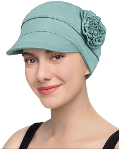 Hachapy Soft Newsboy Cap for Women Slip on Headwear Summer - color: Green