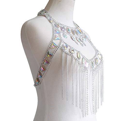 Women's Sexy Suit Body Chain - color: Silvery Color-A-Bra chain -3