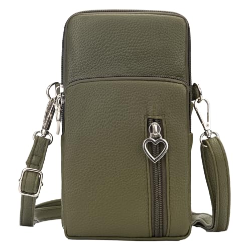 JANKS Small Crossbody Bag for Women - Mini Phone Purses with Crossbody Strap and Wallet - Nylon Arm Bag - color: Z-green