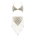Women's Sexy Suit Body Chain - color: Gold