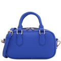 FashionPuzzle Mini PU Leather Satchel Purse Top Handle Crossbody Bag - color: Royal Blue