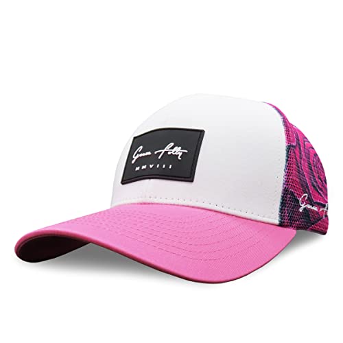 Grace Folly Beach Trucker Hats for Women- Snapback Baseball Cap for Summer - color: Pink Rose