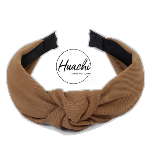 Knotted Fashion Hairbands and Hair Hoops: Non-Slip Top Knot Headbands with Leopard Print for Women and Girls - 4PCS Beige Brown Hair Accessories Set - color: Beige Brown Leopard Head Band