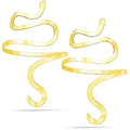 QuneusHot 2 Piece Snake Arm Cuff Cleopatra Serpent Upper Arm Band Spiral Armlet Bracelet Egyptian Costume Jewelry Bangle for Women Men - color: #01 Gold spiral