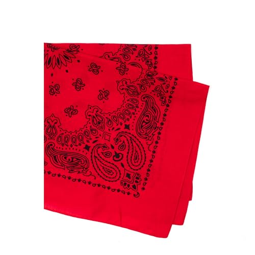 Rothco Trainmen Paisley Bandana - Standard - 22" X 22" - color: Red/Black