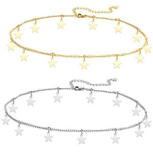 Boho Outfits for Women Boho Necklaces Country Concert Outfits Nashville Western Jewelry Choker Necklaces Long Leather Necklace Western Dress Jewelry Country Cowgirl Accessories Gifts - color: Z8 Star Choker Necklace