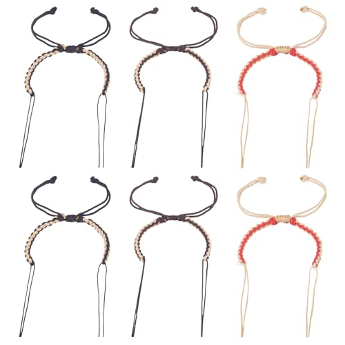 Adjustable Slider Bracelets Colorful Half Finished Bracelets Adjustable Beaded Bracelets DIY Friendship Bracelets for Women Jewelry Making Gifts Supplies - color: Black Red-Mixed