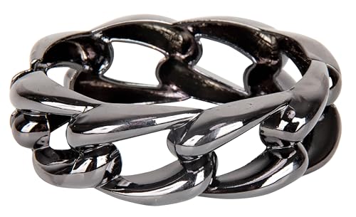 SPUNKYsoul Chain Link Buckle With Rhinestones Cuff Bracelet in Gold, Silver Rose Gold and Gun Metal for Women - style: "Athena" Large Link Gun Metal
