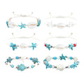 Handmade Summer Turtle Starfish Bracelets Bohemian Beaded Seashell Bracelets Set Adjustable Waterproof Summer Beach Surfer Bracelets Summer Vacation Jewelry Bahamas Souvenirs - color: 8PCS