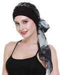 Chemo Headwear Turbans for Women Long Hair Head Scarf Headwraps Cancer Hats - color: Flower Star