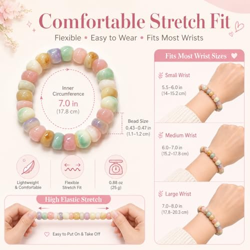 Fidget Bracelet Natural Bodhi Seeds Beaded Bracelets Zen Fidget Stretch Bracelets Alleviate Anxiety Stress Protection Healing Bodhi Jewelry Gifts for Women Men - color: A1:Fidget Bracelet