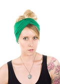 Twist Headband Extra Wide Scrunch Turban (Kelly Green) - color: Kelly Green