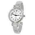 Women's Classic Easy Read Bangle Cuff Watch - color: Silver
