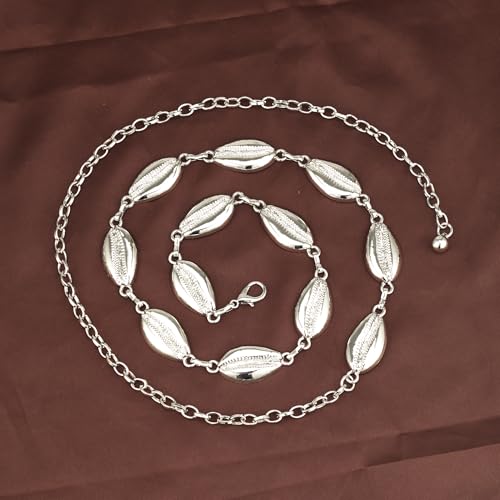 Luvatar Fashion Metal Waist Chain Belt Blouse Dress Sweater Chain Belt… - color: Silver-e8