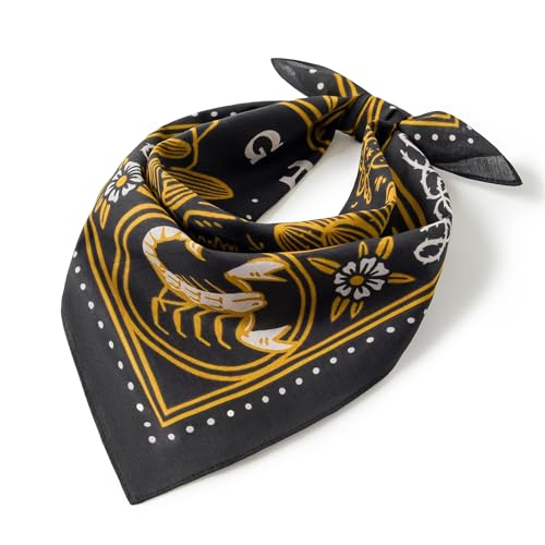 22"x22" Multi-Purpose 100% Cotton Bandana Face Mask(3-Pack) - color: Frontier Assorted
