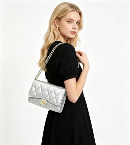 Small Cross Body Purses Sling Crossbody Bags for Women, Shoulder Bag Tote Purse Cross Body Bag Phone Bags - color: C Silver