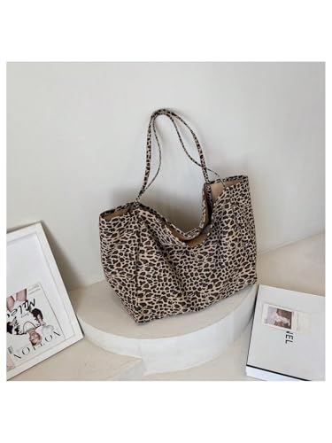 MakeMeChic Women's Leopard Tote Bag Cheetah Oversize Shoulder Bag Weekender Bag - color: Multicolor