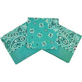 Bandanas for Women and Men，3 Pack Super Soft Thin 60s Preium Cotton 22 inch Handkerchiefs - color: 3 Pack-emerald Green
